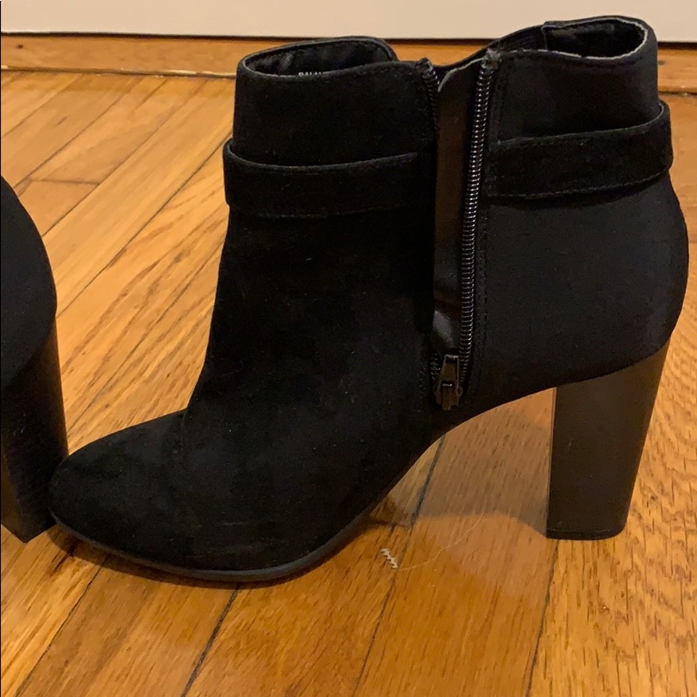 Kelly and Katie Black Suede Booties - Picture 5 of 8